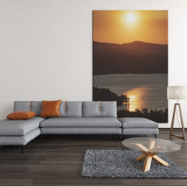 Impresión En Metal Serenidad al atardecer en el lago Newfound