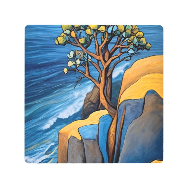 Impresión En Metal Serenidad Barrada de Viento (Anverso)