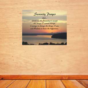 Impresión En Metal Serenity Prayer Naranja Seascape Sunset