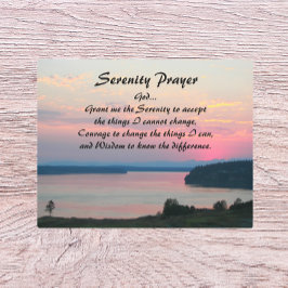 Impresión En Metal Serenity Prayer Pink Seascape Sunset