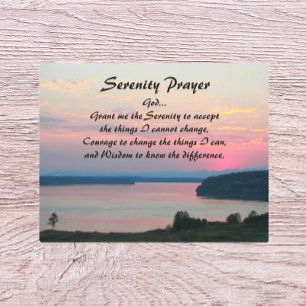 Impresión En Metal Serenity Prayer Pink Seascape Sunset