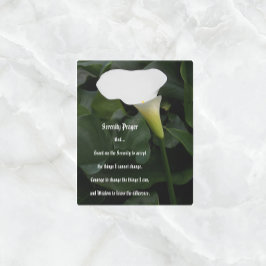 Impresión En Metal Serenity Prayer White Calla Lily Floral