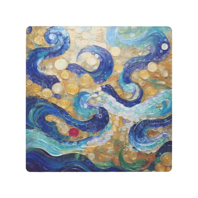 Impresión En Metal Serpientes de agua de Klimt (Anverso)