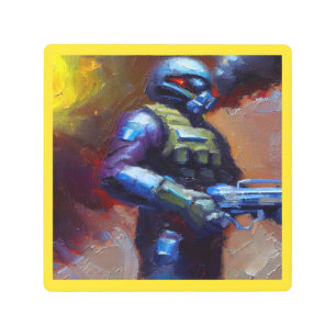 Impresión En Metal SF - Héroe militar 4