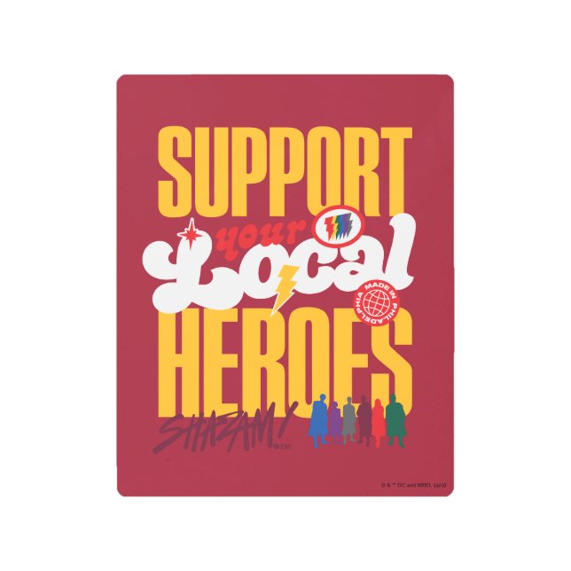 Impresión En Metal ¡SHAZAM! Furia de los dioses | Apoyar a los héroes (Anverso)