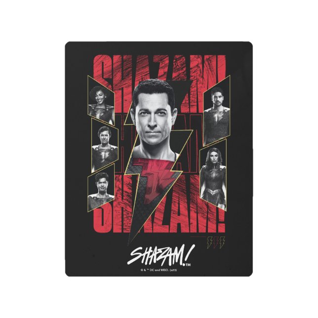 Impresión En Metal ¡SHAZAM! Furia de los dioses | Grupo SHAZAMily (Anverso)