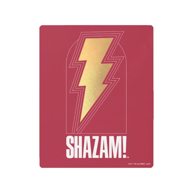 Impresión En Metal ¡SHAZAM! Furia de los dioses | Insignia Lightning  (Anverso)