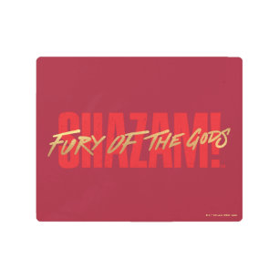 Impresión En Metal ¡SHAZAM! Furia de los dioses   Logotipo del marcad
