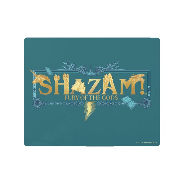 Impresión En Metal ¡SHAZAM! Furia de los dioses | Logotipo mítico (Anverso)