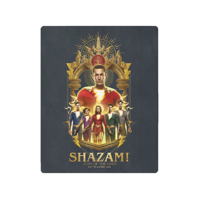 Impresión En Metal ¡SHAZAM! Furia de los dioses | Marco humedal de SH (Anverso)