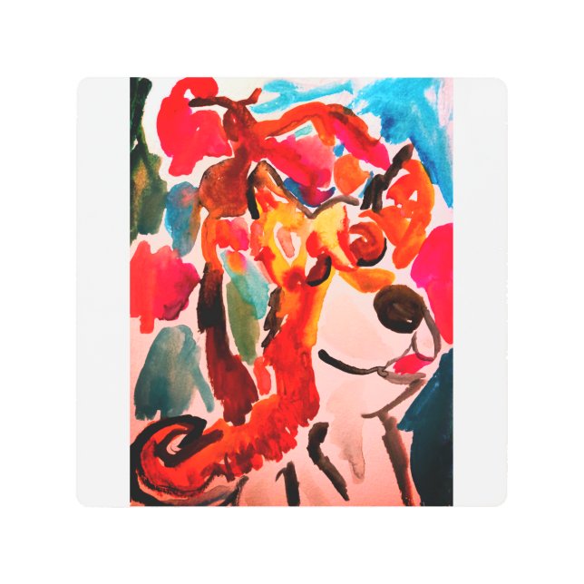 Impresión En Metal Shiba Inu cherry Japen blossom  (Anverso)