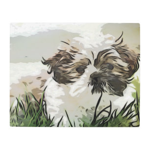 Impresión En Metal Shih tzu, perro, animal