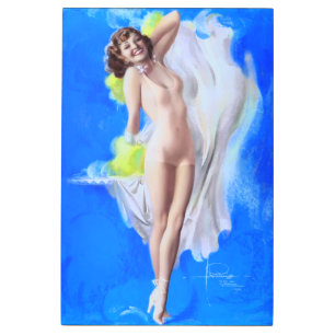 Impresión En Metal Showgirl by American Artist Rolf Armstrong