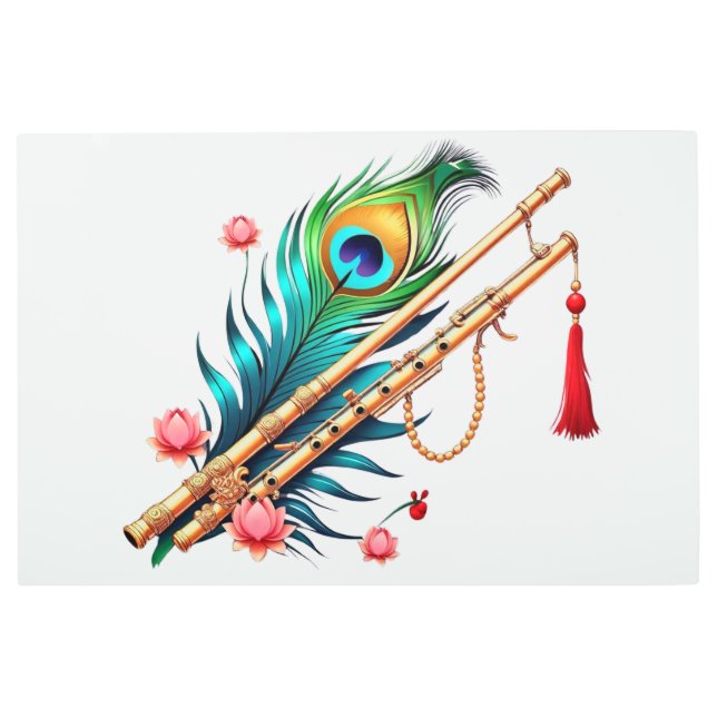 Impresión En Metal Shree Krishna Janmashtami (Anverso)