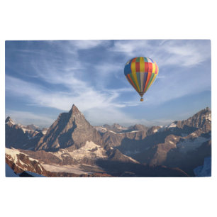 Impresión En Metal Sierra   Alpes suizos en globo aerostático
