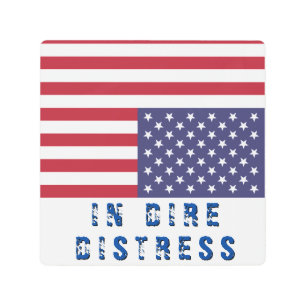 Impresión En Metal Signo de la bandera hacia abajo