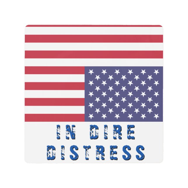 Impresión En Metal Signo de la bandera hacia abajo (Anverso)