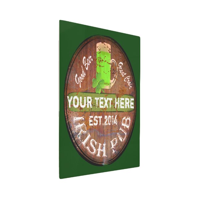 Impresión En Metal Signo de pub irlandés (3/4)