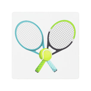 Impresión En Metal signo de tenis de césped