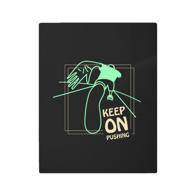 Impresión En Metal Sigue Presionando. (Anverso)