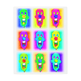 Impresión En Metal Silly Face Calvo Guy Time Nueve