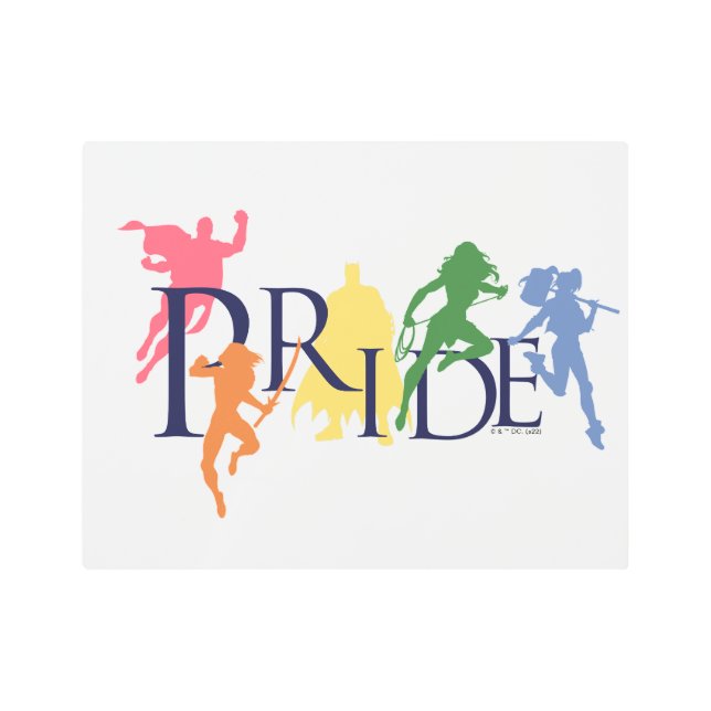 Impresión En Metal Siluetas de personajes del Orgullo de la Liga de l (Anverso)