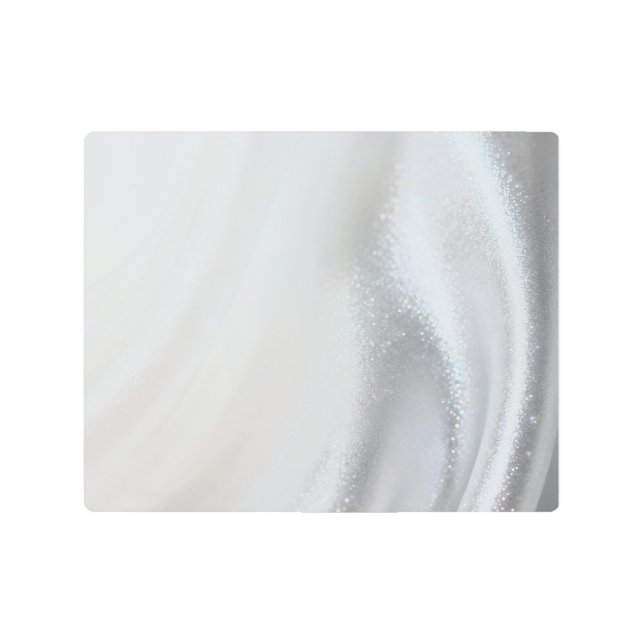Impresión En Metal Silver Glitter Waves Metal Wall Art (Anverso)