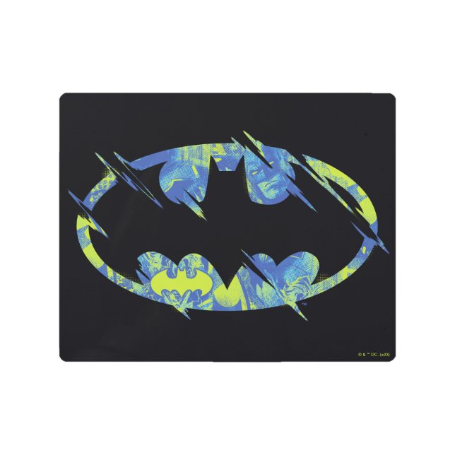 Impresión En Metal Símbolo de Batman eléctrico hacia arriba (Anverso)