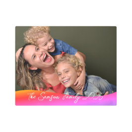 Impresión En Metal Simple 1 Photo Full Coverage - Script Text Overlay