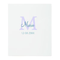 simple mínimo añadir nombre monograma púrpura fech