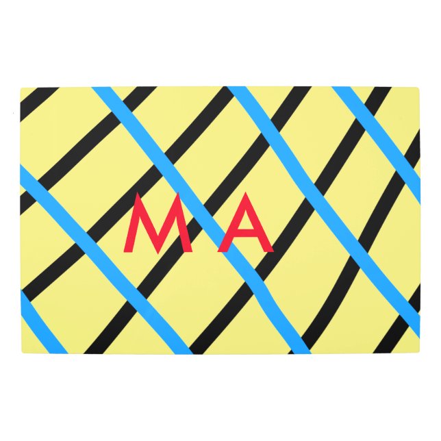 Impresión En Metal Simple monogram add your name letter man minimal t (Anverso)