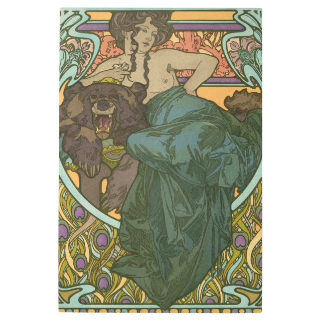 Impresión En Metal Sin título de Alphonse Mucha (1902) (Anverso)