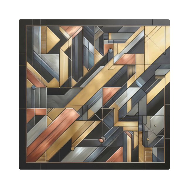 Impresión En Metal Sinfonía geométrica (Anverso)