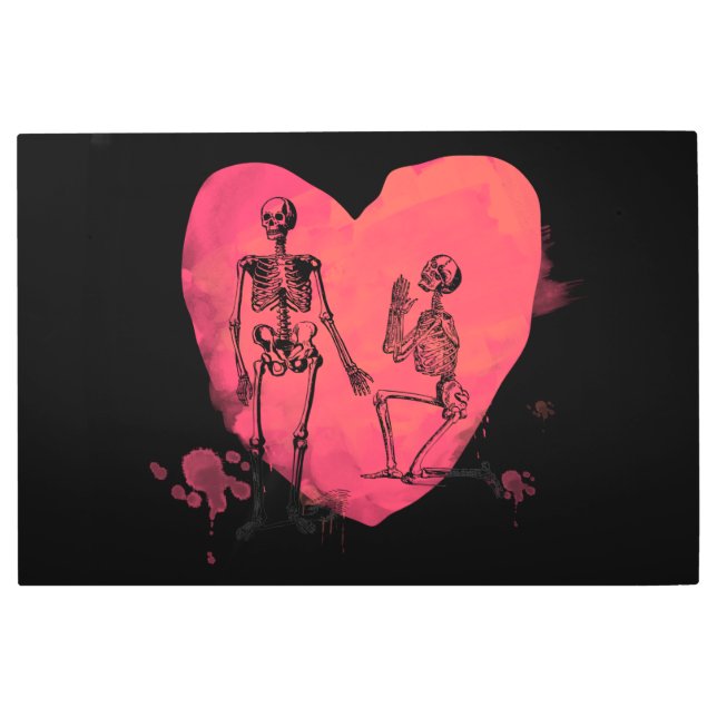 Impresión En Metal Skeleton Love (Anverso)