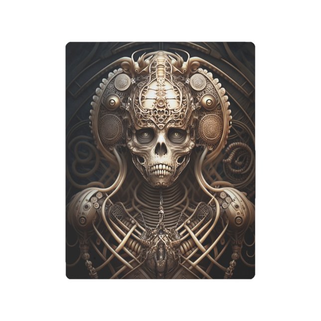 Impresión En Metal Skeleton Monster Horror (Anverso)