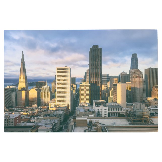 Impresión En Metal Skyline de San Francisco (Anverso)