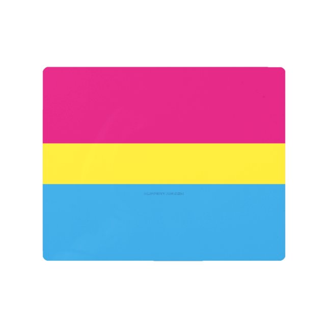 Impresión En Metal SlipperyJoe bandera pansexual del orgullo amarillo (Anverso)