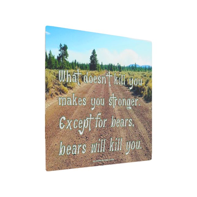 Impresión En Metal SlipperyJoe es gracioso diciendo el bosque de grav (Angulado)