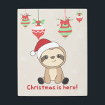 Impresión En Metal Sloth Christmas Snow Winter Animals Sloths Metal P<br><div class="desc">The sloth for Christmas with fairy lights. Funny animals with gifts and snow for the holidays. Also funny for christmas in July. Sloths are cute animals and perfect for Christmas.</div>