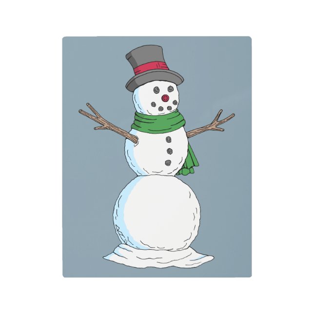 Impresión En Metal Snowman (Anverso)