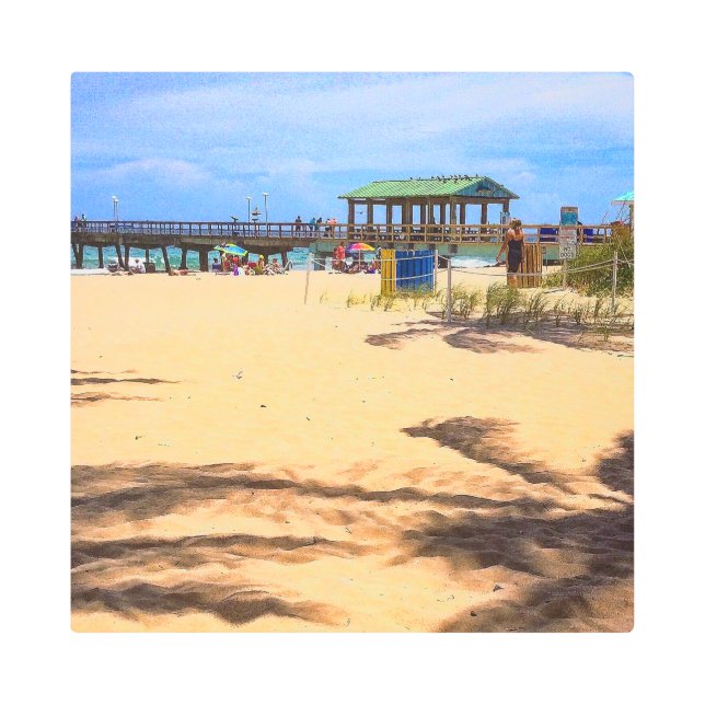 Impresión En Metal Sombras de palmeras (Anverso)