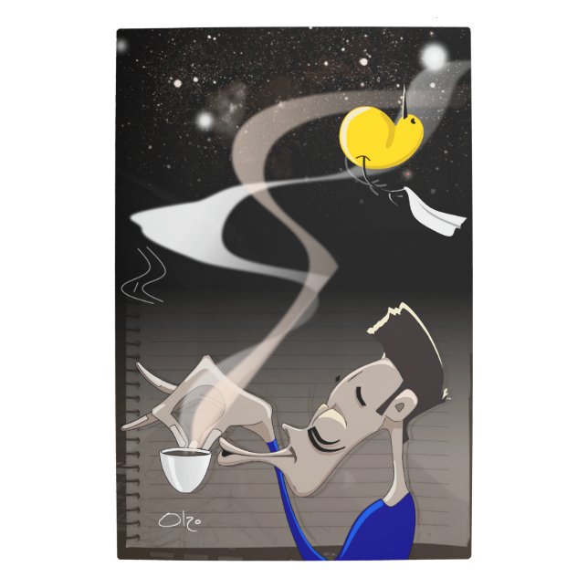 Impresión En Metal Somebird - Tiempo de café (Anverso)