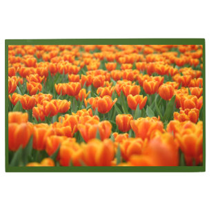 Impresión En Metal Sorprendente Naranja Flores Personalizado sala de 