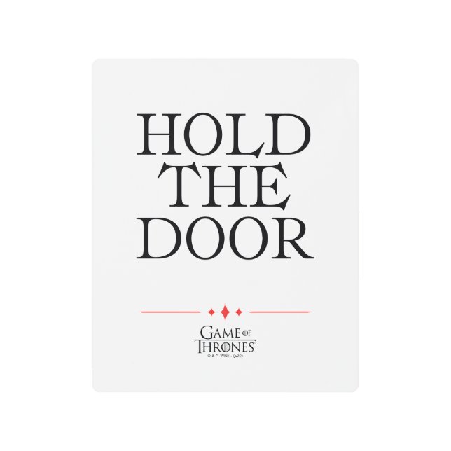 Impresión En Metal Sostener La Puerta (Anverso)