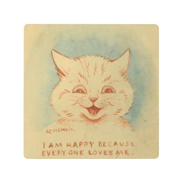 Impresión En Metal Soy Feliz Porque Todos Me Aman (Ginger Cat)