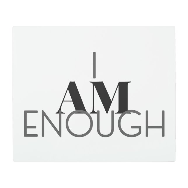 Impresión En Metal Soy Suficiente (Anverso)