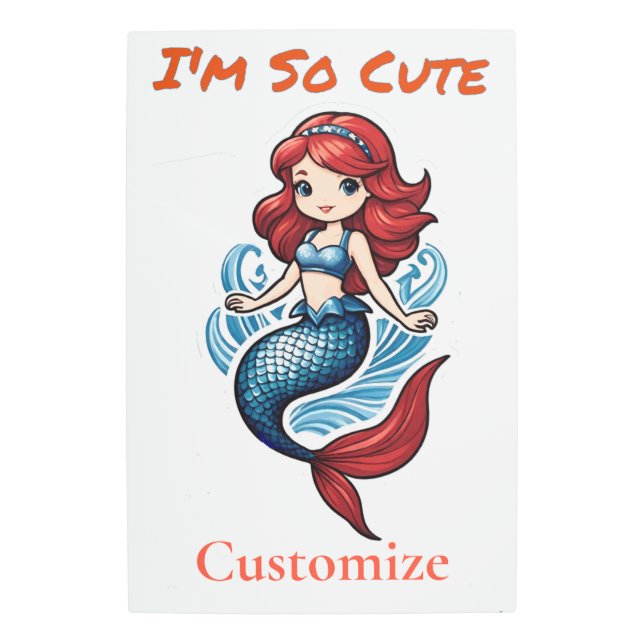 Impresión En Metal Soy tan linda sirena Thunder_Cove (Anverso)