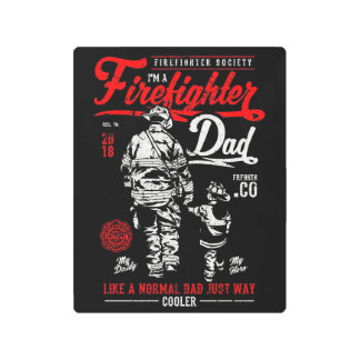 Impresión En Metal Soy un papá bombero