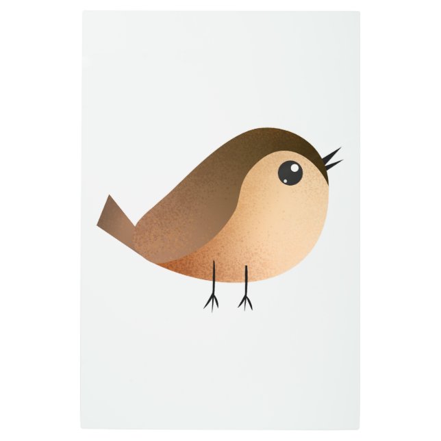 Impresión En Metal Sparrow Bird Cartoon   (Anverso)