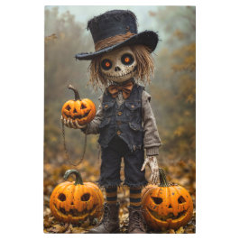 Impresión En Metal Spooky Scarecrow: Pumpkin Patch Pal